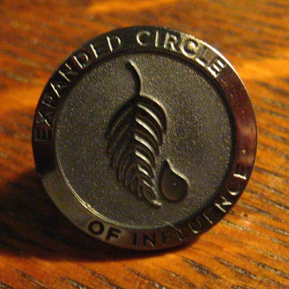 Expanded Circle Of Influence Silver Lapel Pin - Picture 1 of 4